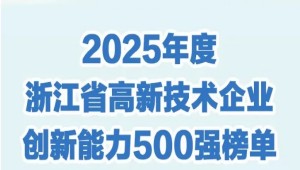 托普云農入選2025年浙江省高新技術企業創新能力500強